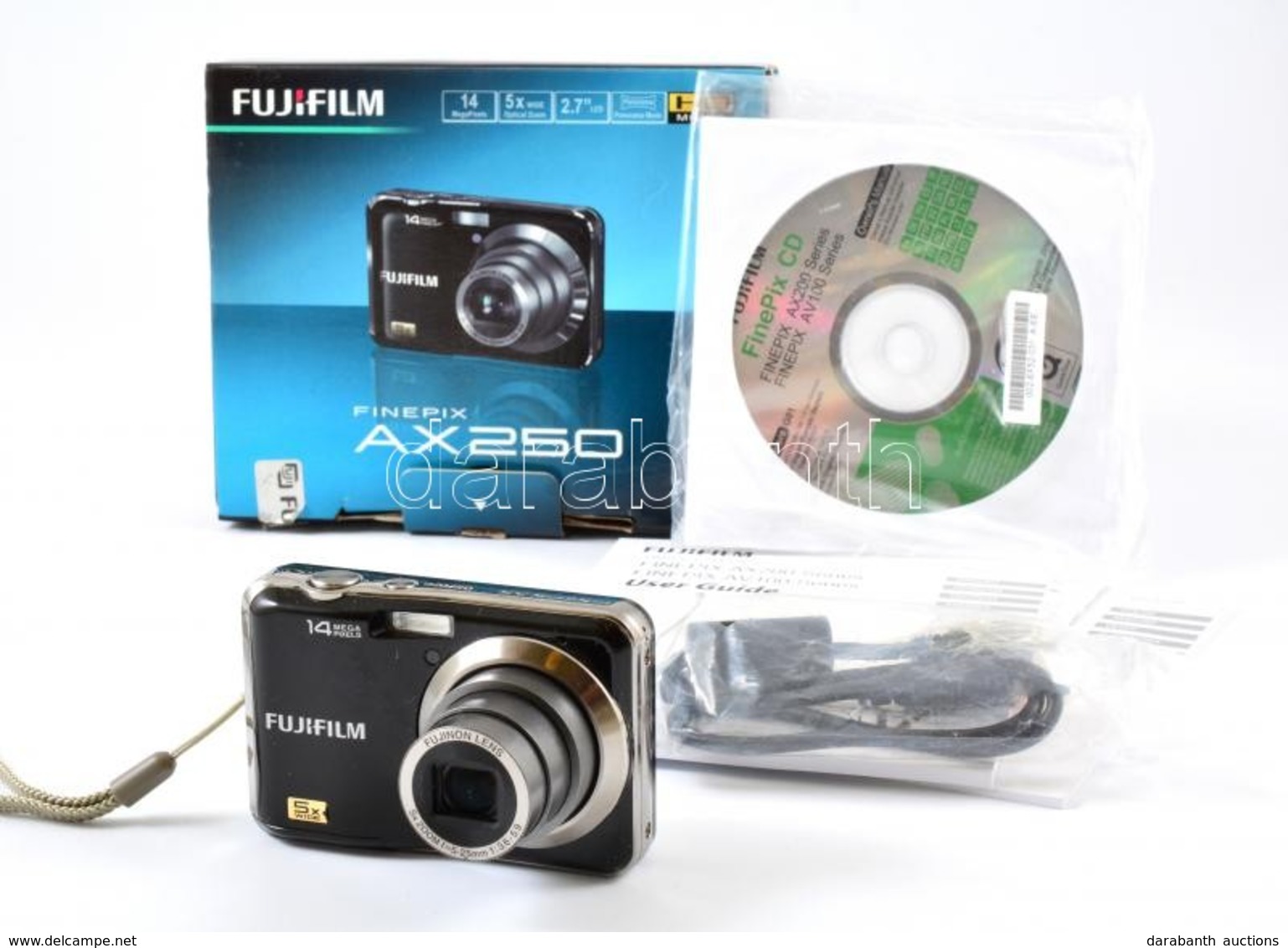 Fujifilm FInepix AX250 Digitális Fényképezőgép, Illesztőprogrammal, Saját Dobozában, Jó állapotban, Működik - Fototoestellen