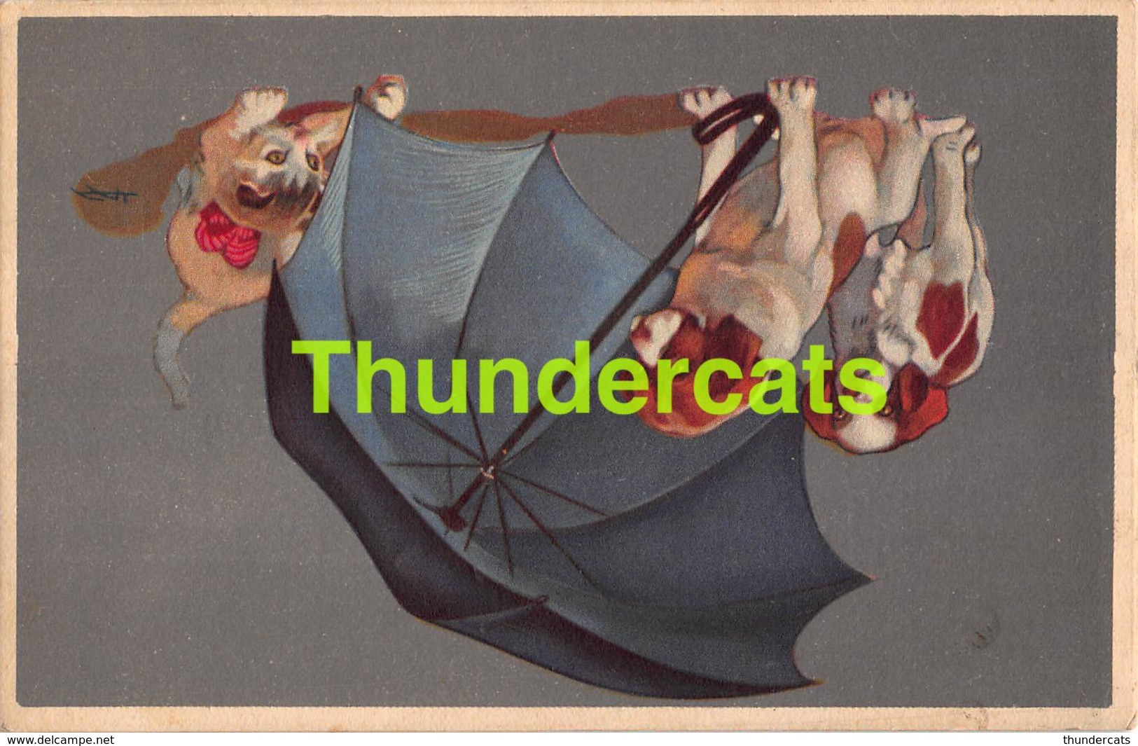 CPA ILLUSTRATEUR CHAT CHIEN ARTIST SIGNED CAT DOG DEGAMI - Autres & Non Classés