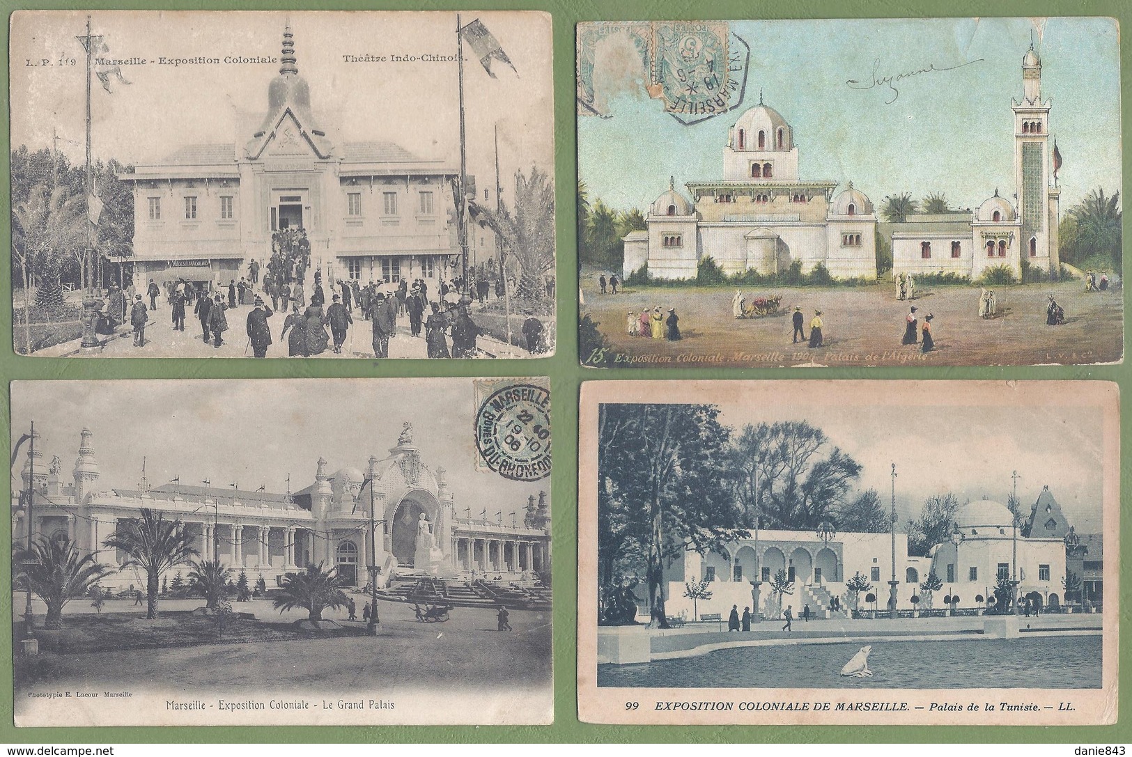 LOT DE 49 CPA - MARSEILLE - EXPOSITION COLONIALE DE 1906 -  toutes les cartes sont visibles sur les scans