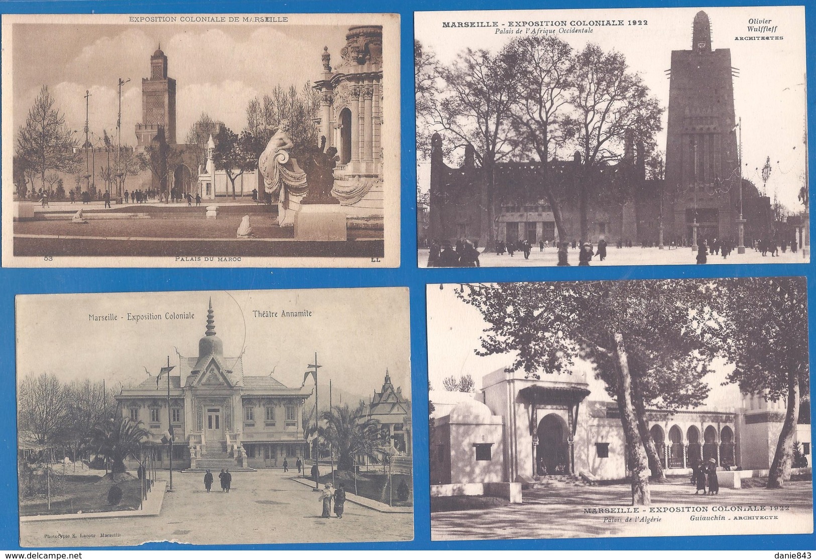 LOT DE 49 CPA - MARSEILLE - EXPOSITION COLONIALE DE 1906 -  toutes les cartes sont visibles sur les scans