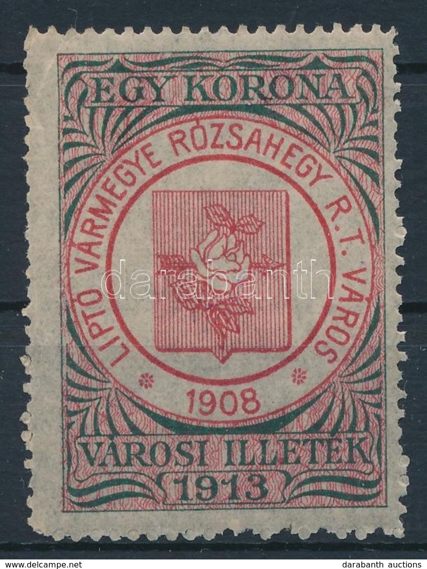 ** Rózsahegy 1913 Városi Illeték 1K Használatlan (40.000) - Non Classés