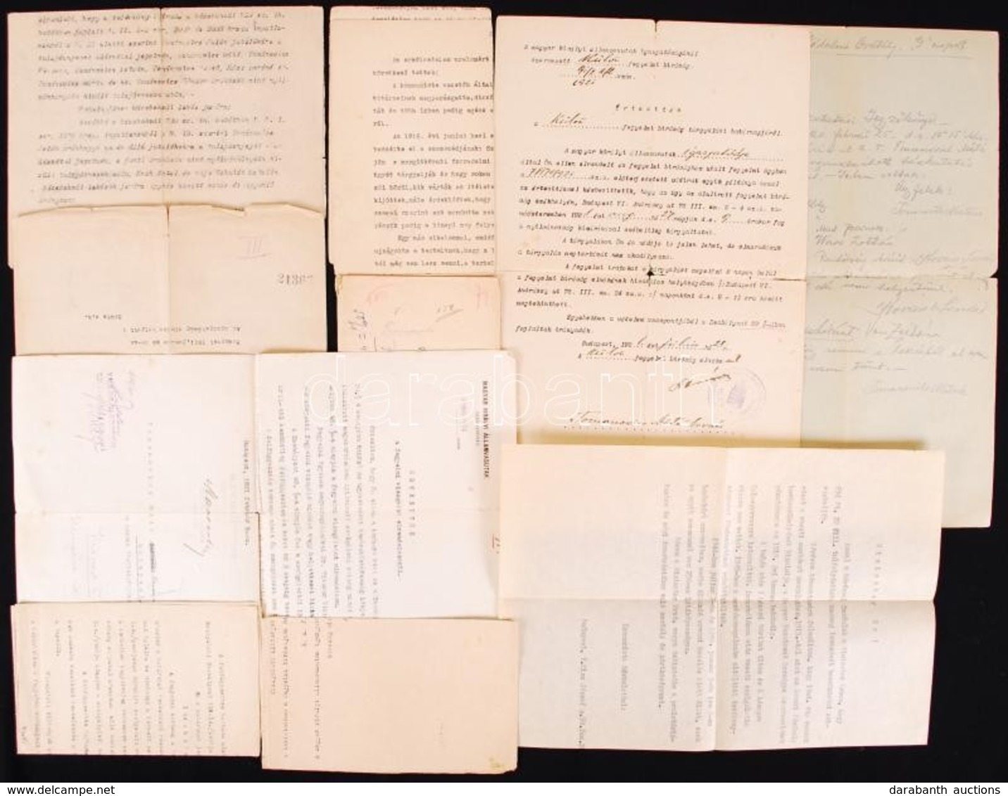 1920-21 MÁV Dolgozó Tanácsköztársaság Alatti Tevékenységéért Történő Felelősségrevonás Dokumentumai - Unclassified