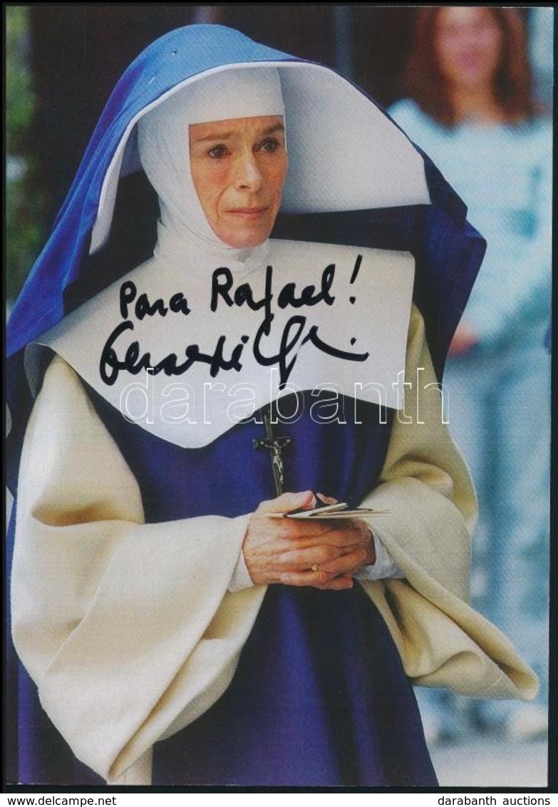 Geraldine Chaplin (1944-) Színésznő Aláírása Az őt ábrázoló Fotó Nyomaton / Autograph Signature 19x27 Cm - Andere & Zonder Classificatie