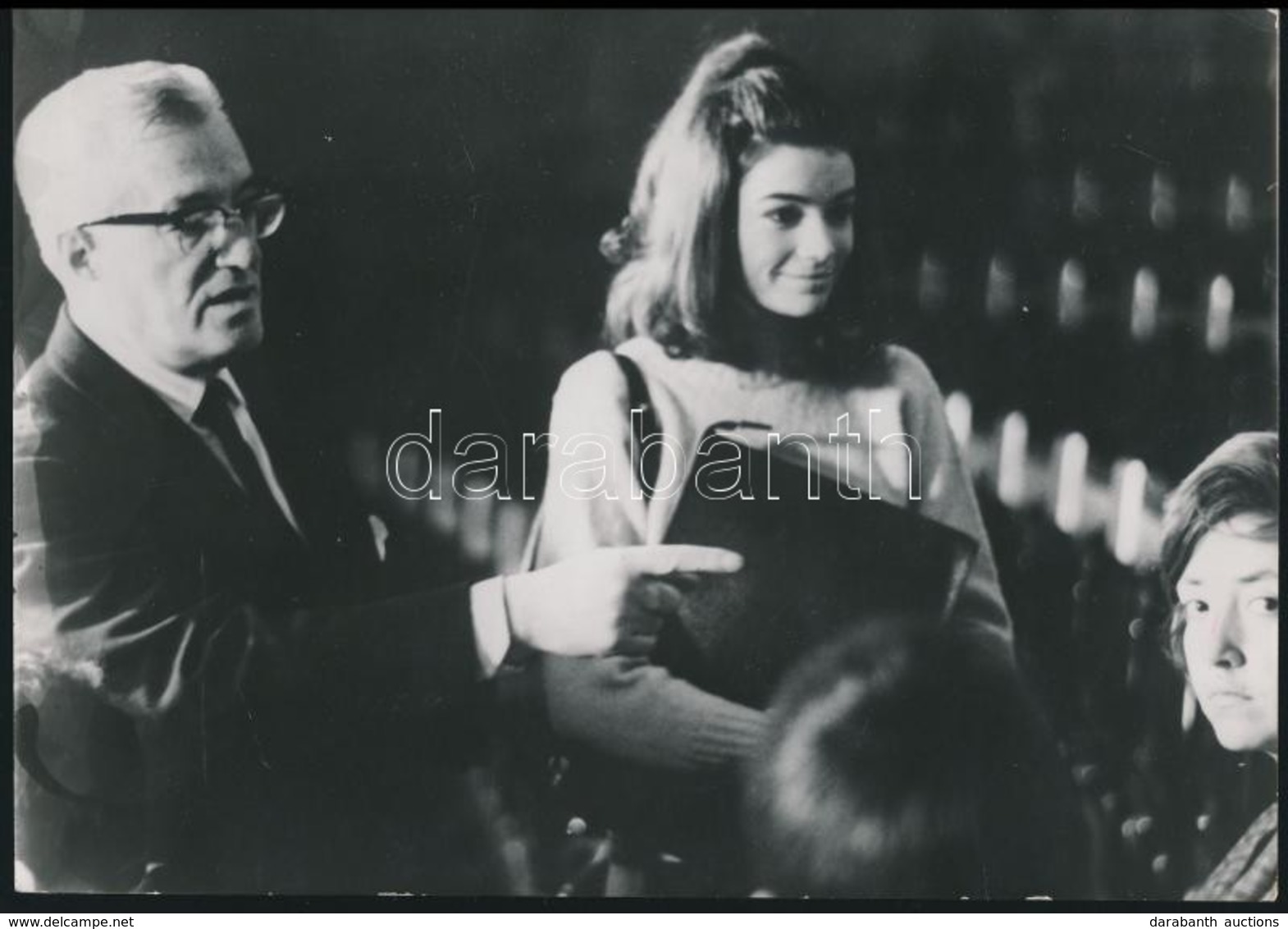 Cca 1960  Vittorio De Sica és  Christine Deroche Forgatási Fotó / Werk Photo 13x18 Cm - Andere & Zonder Classificatie