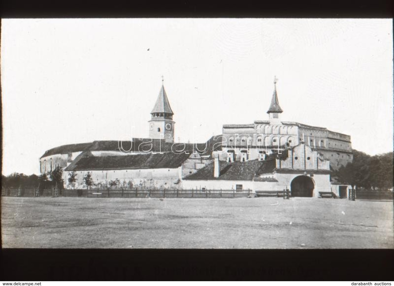 Cca 1910 Prázsmár Templom Üveg Dia Kép. 8x8 Cm - Andere & Zonder Classificatie