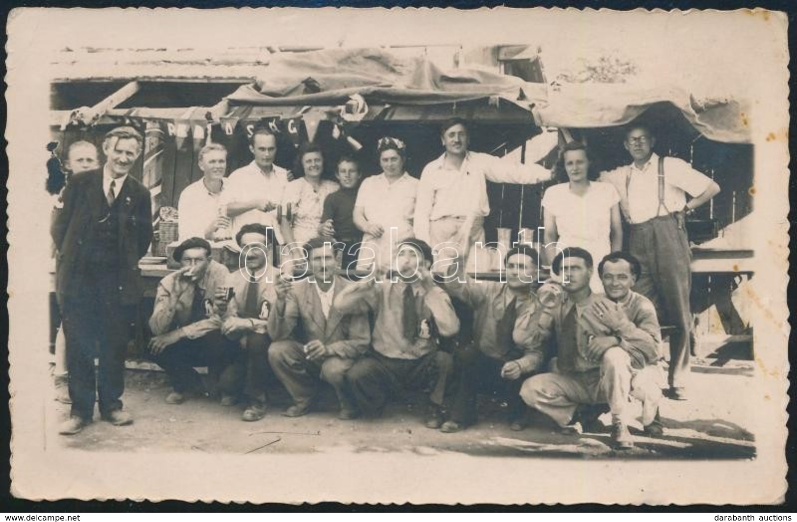 1937 Magyar önkéntesek A Spanyol Polgárháborúban, Fotólap, 8,5×13,5 Cm - Andere & Zonder Classificatie