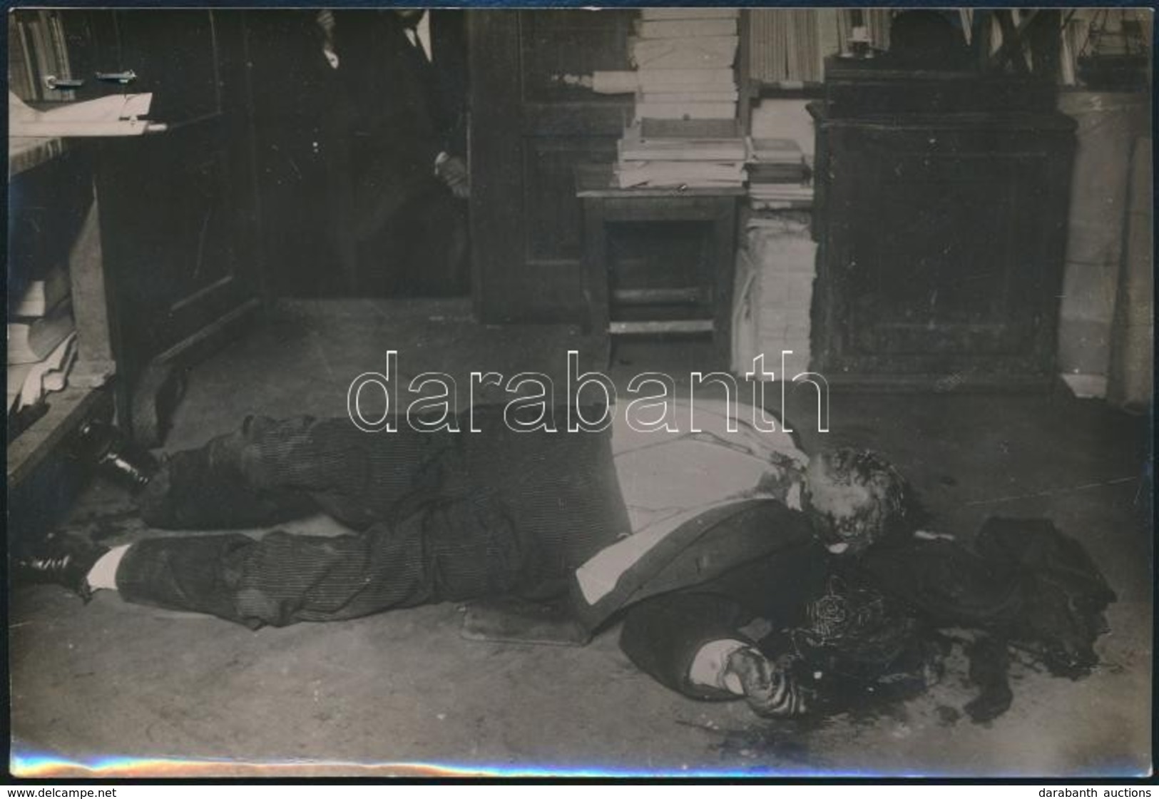 1913 Krakkó Meggyilkolt Könyvkereskedő, Korabeli Sajtófotó Hozzátűzött Szöveggel /  Krakow Book.seller Swicowszki Murder - Andere & Zonder Classificatie