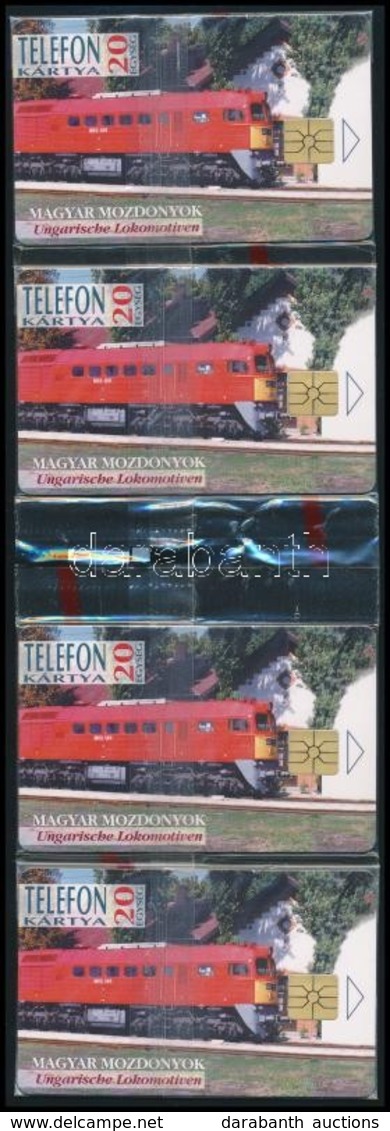1995 Magyar Mozdonyok 4 Db összefüggő Használatlan Telefonkártya, Bontatlan Csomagolásban. Csak 4000 Pld! - Non Classés