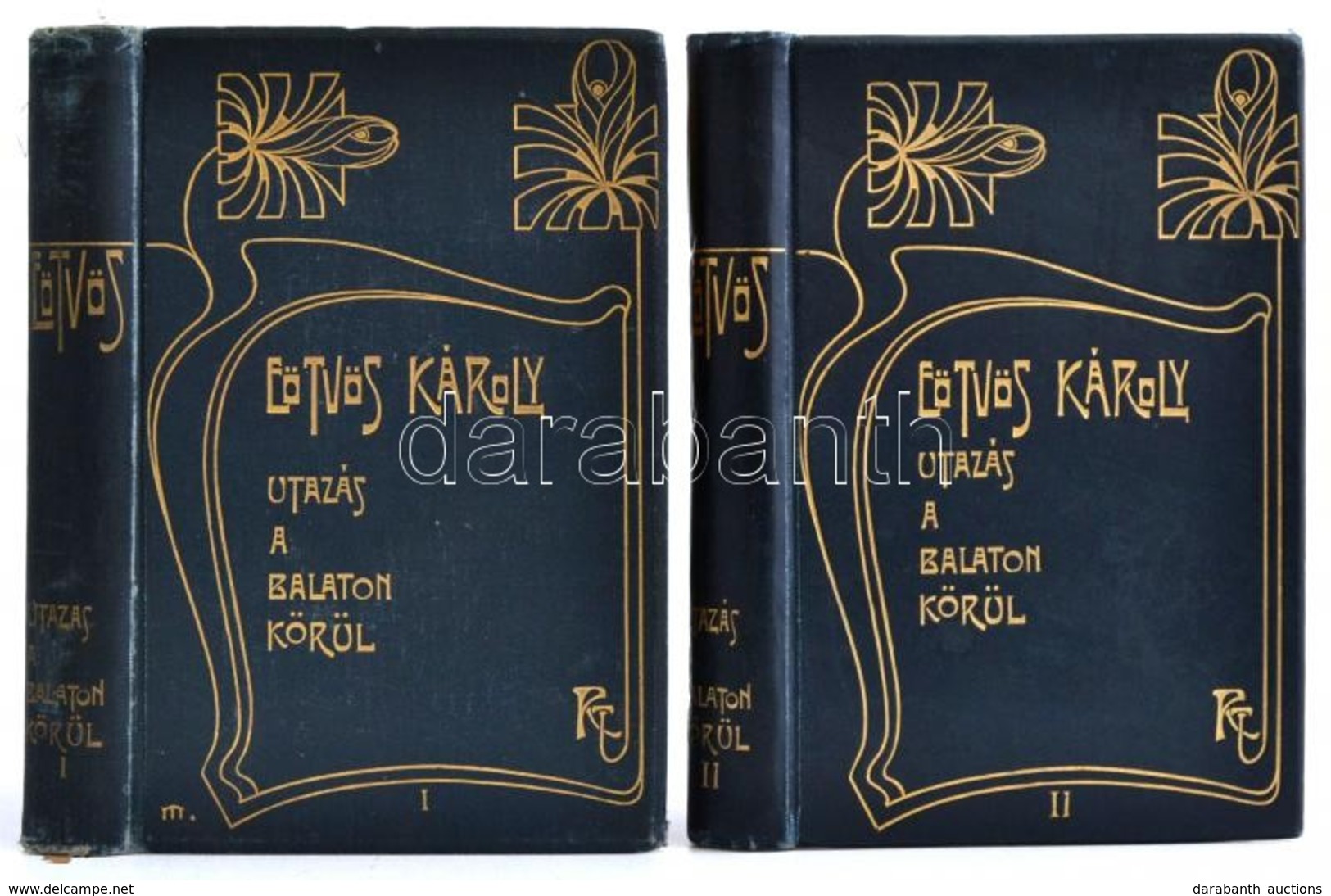 Eötvös Károly: Utazás A Balaton Körül. 1-2. Köt. Bp., 1903, Révai. Díszes Vászonkötésben, Jó állapotban. - Other & Unclassified