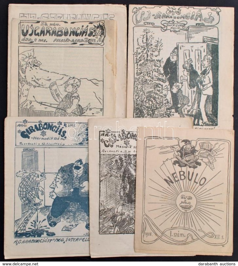 Cca 1900-1910 Az I. Kerületi Állami Főgimnázium, Mai Nevén Petőfi Sándor Gimnázium Humoros Diáklapjainak 6 Száma, Közte  - Zonder Classificatie