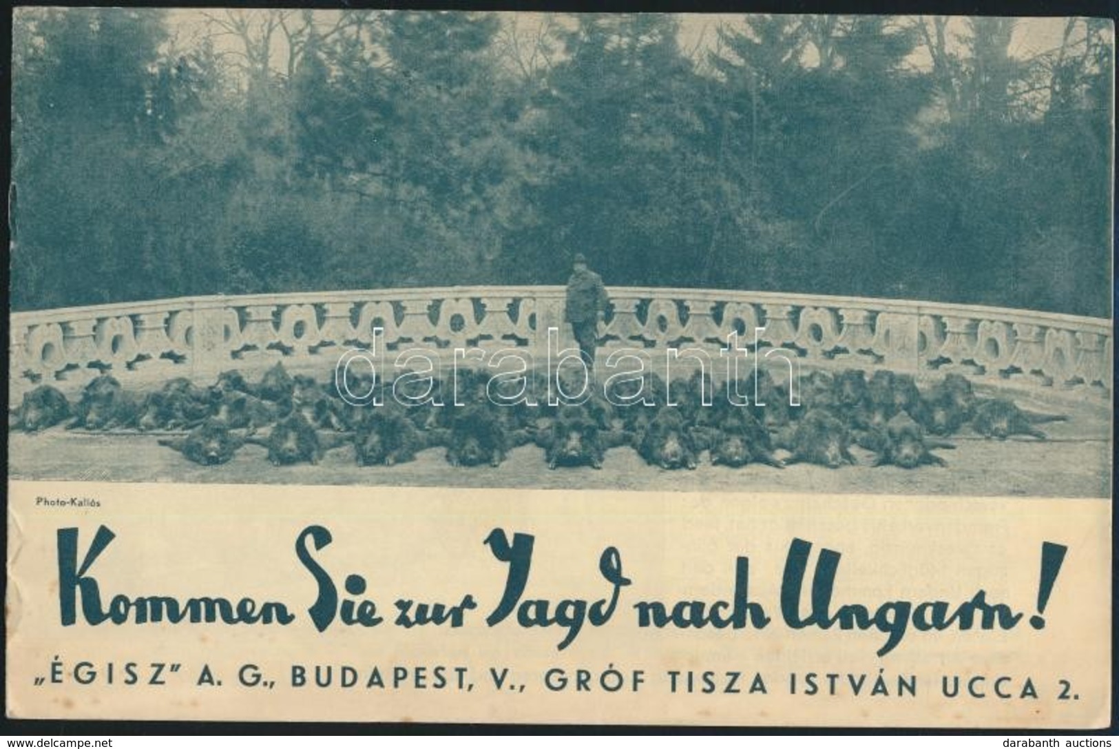 Cca 1930 'Jöjjön Vadászni Magyarországra' - Német Nyelvű Idegenforgalmi Propaganda Füzet, Képekkel, Külön Taxirendelési  - Zonder Classificatie