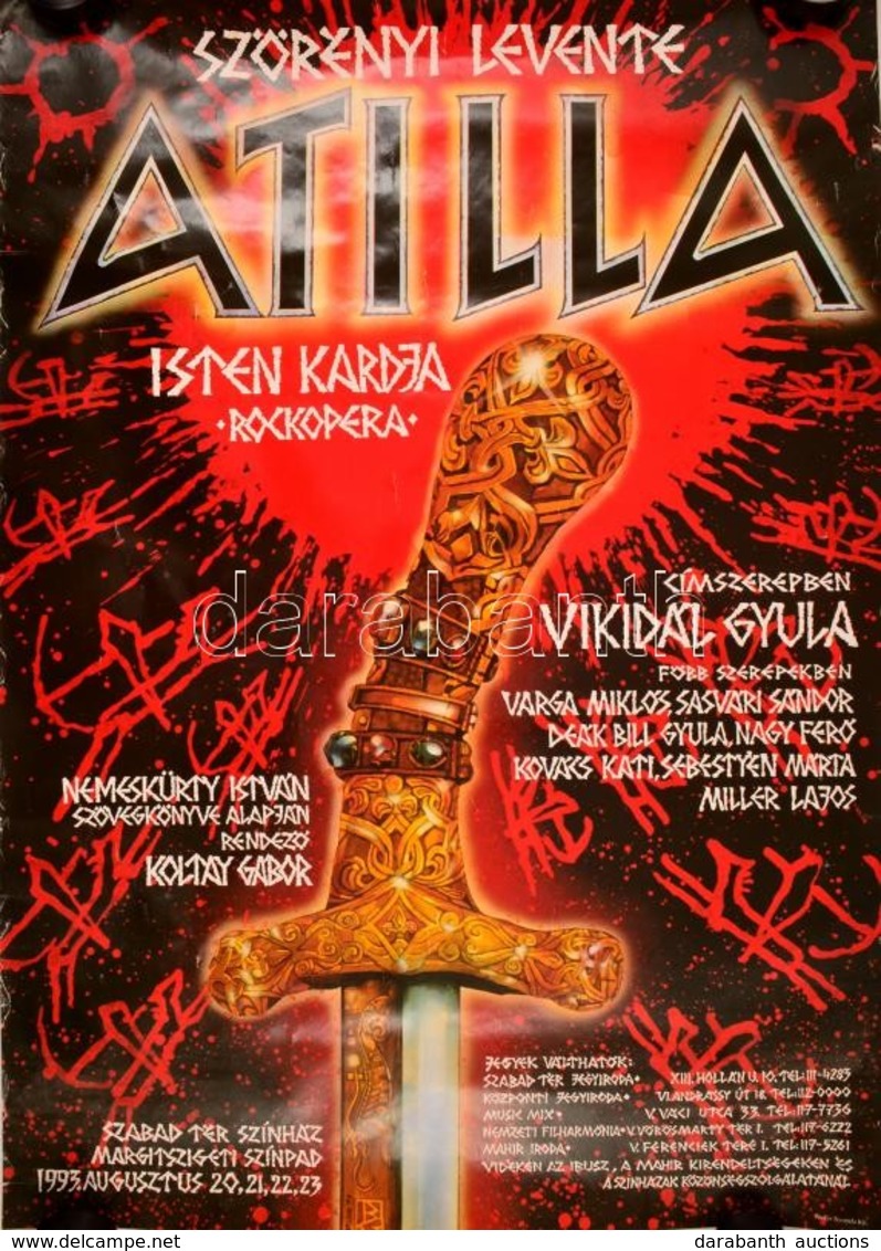 Attila Rockopera Plakátja. 50x70 Cm - Andere & Zonder Classificatie