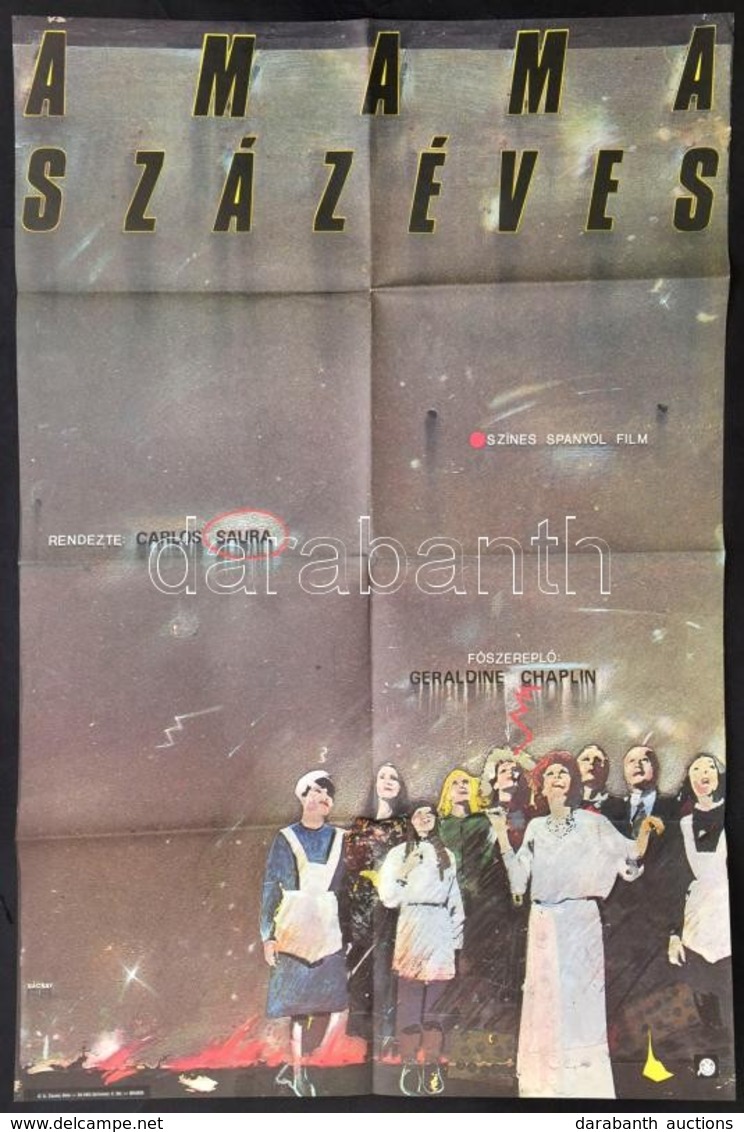 1979 A Mama Százéves, Színes Spanyol Film Plakátja, Hajtott, 80×58 Cm - Other & Unclassified