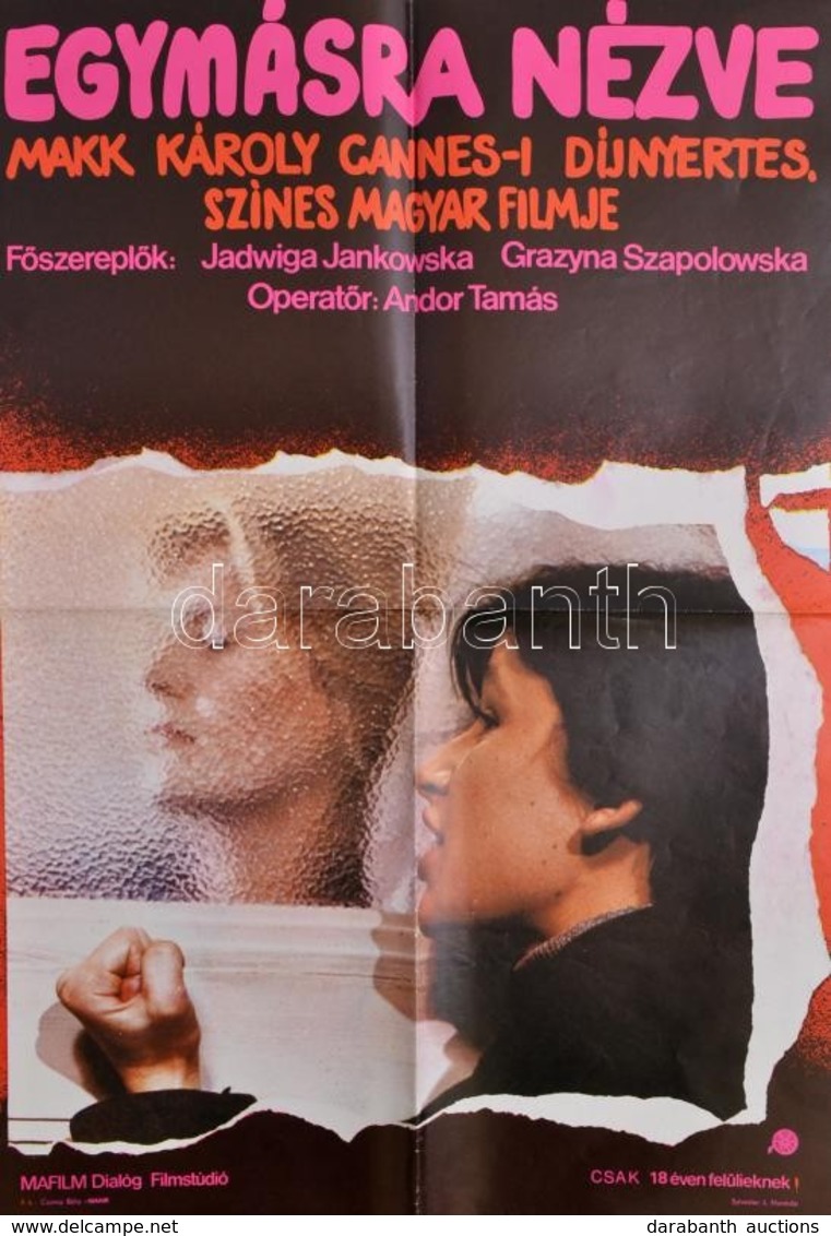 1982 Egymásra Nézve, Makk Károly Filmje, Plakát, Hajtott, 58×40 Cm - Other & Unclassified