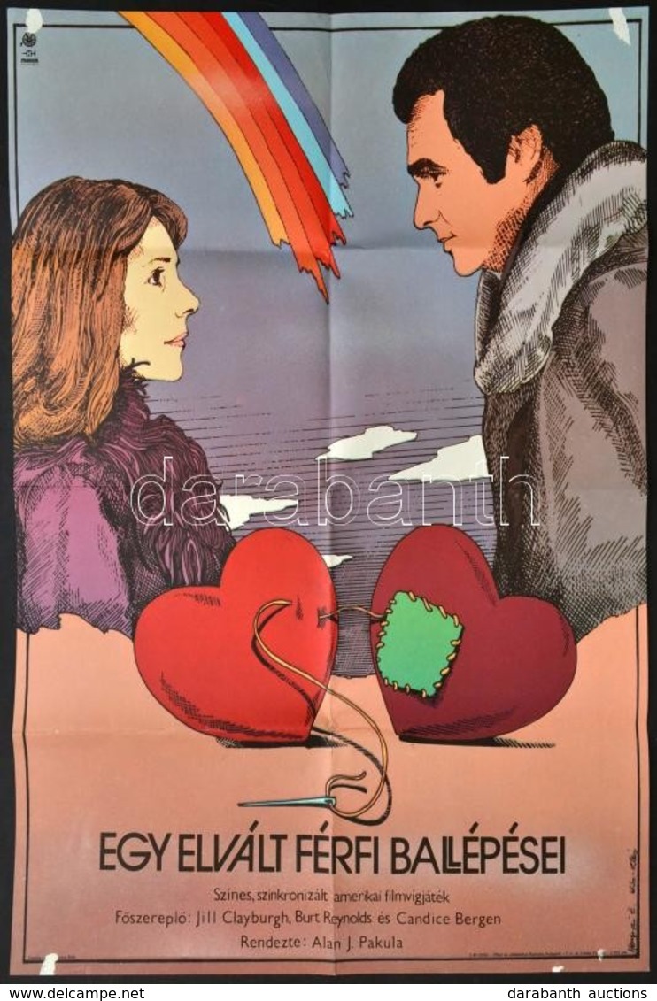 1981 Herpai Zoltán (1951-): Egy Elvált Férfi Ballépései, Plakát, Hajtott, Sérült, 78×56 Cm - Andere & Zonder Classificatie