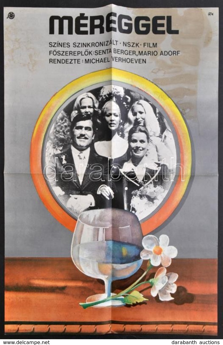 1976 Méreggel, NSZK Film Plakát, Hajtott, 56×39 Cm - Andere & Zonder Classificatie