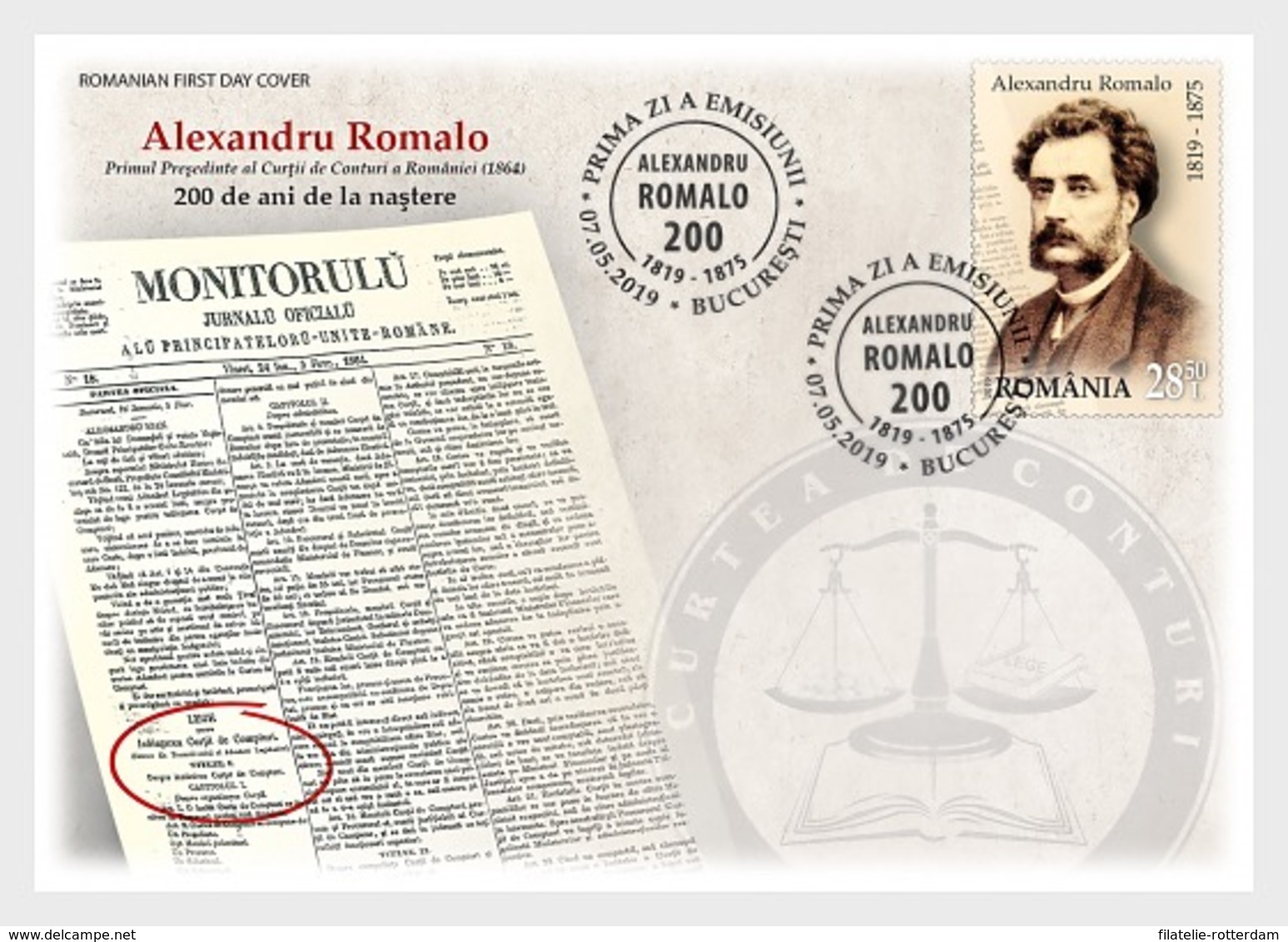 Roemenië / Romania - Postfris / MNH - FDC 200 Jaar Alexandru Romalo 2019 - Neufs