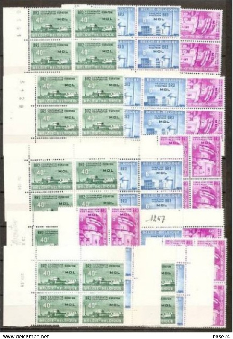 1961 Belgio Belgium Belgique CENTRO EURATOM  MOL 24 Serie DI 3V.1195/97 MNH** - Atomo