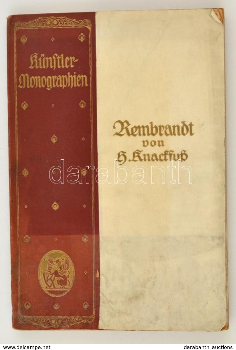 H. Knackfuß: Rembrandt. Künstler-Monographien 3. Bielefeld&Leipzig, 1924, Velhagen & Klasing. Kiadói Papírkötés, Megvise - Zonder Classificatie