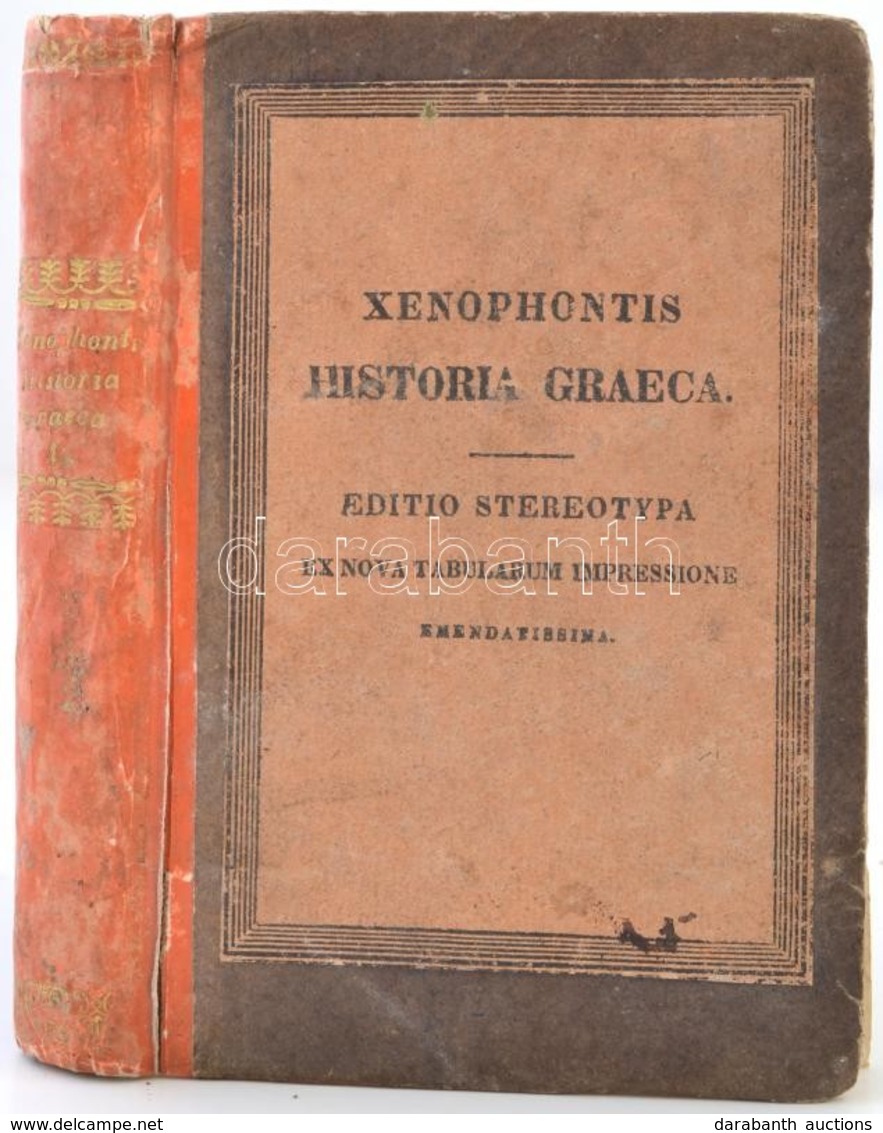 Xenophontis Historia Graeca. Szerk.: Weise, C. H. 4. Köt. Lipcse, 1828, Karl Tauchnitz. Későbbi Kopott Kartonált Papírkö - Unclassified