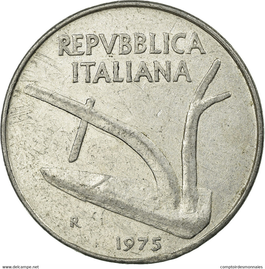 Monnaie, Italie, 10 Lire, 1975, Rome, TB+, Aluminium, KM:93 - 10 Lire