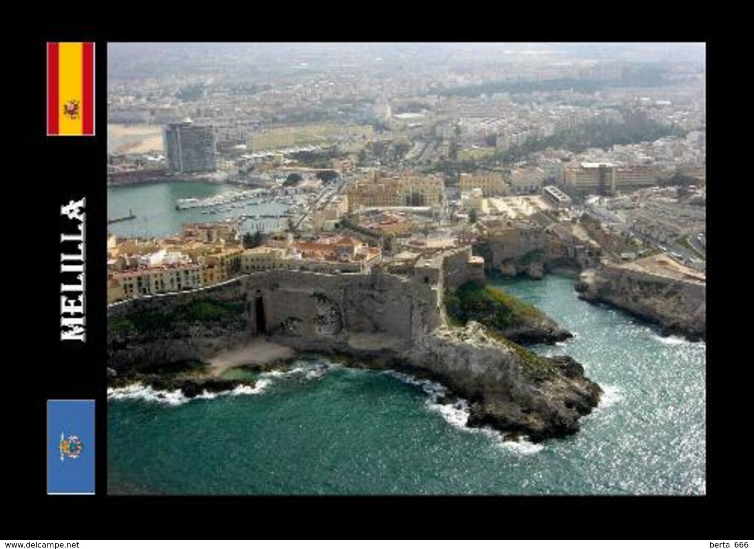 Melilla City Fortress Aerial View New Postcard - Melilla