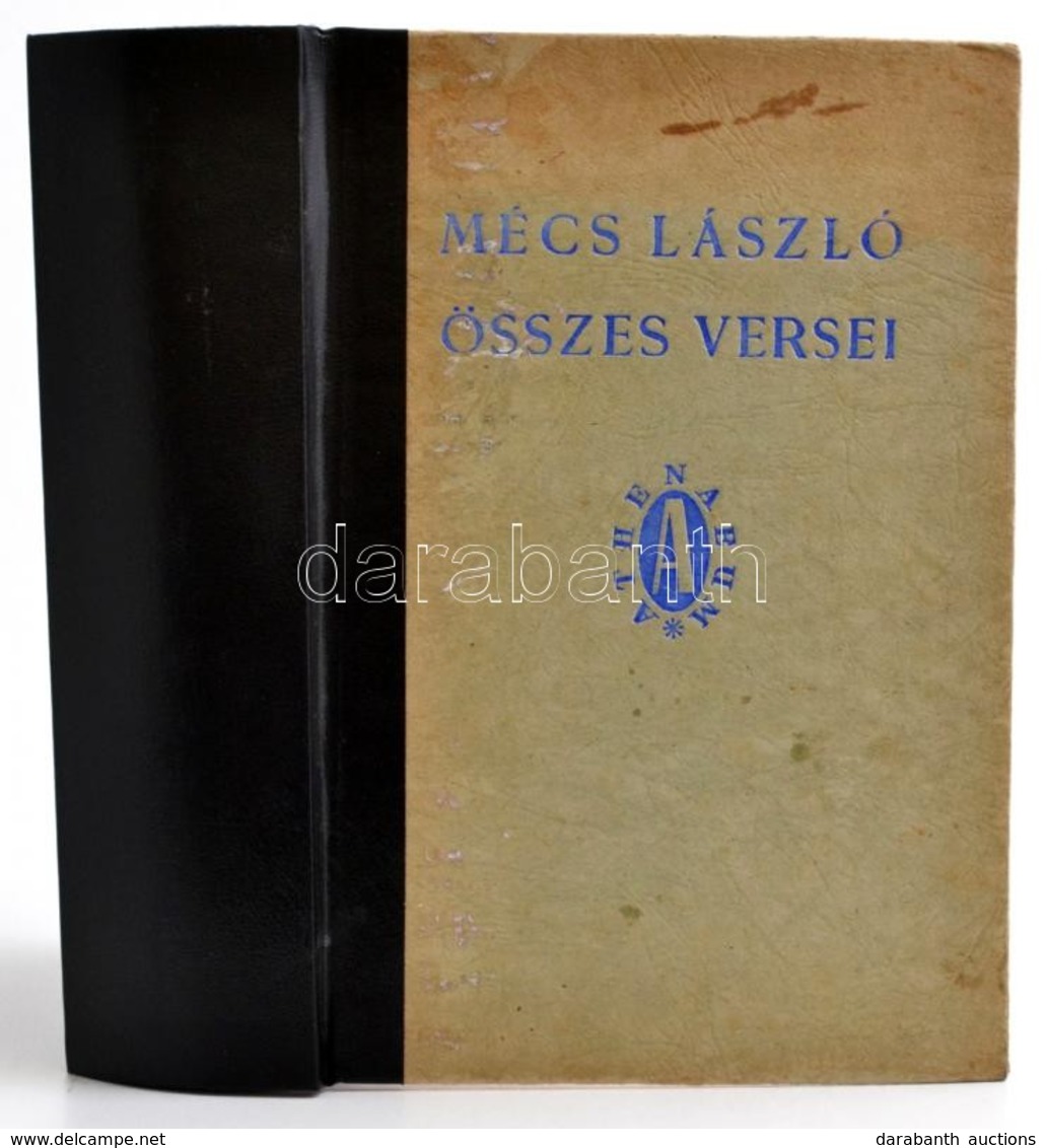 Mécs László összes Versei 1920-1940. Bp., 1944, Athenaeum, 760 P.  Negyedik Kiadás. Javított, Részben átkötött Félműbőr- - Zonder Classificatie