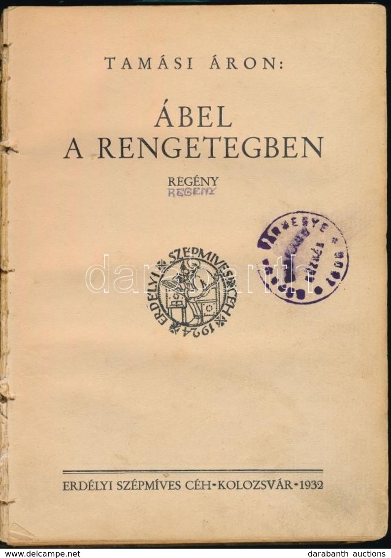 Tamási Áron: Ábel A Rengetegben. Gróf Bánffy Miklós Oldalszámon Belüli Egészoldalas Illusztrációival. Kolozsvár,1932.,Er - Zonder Classificatie