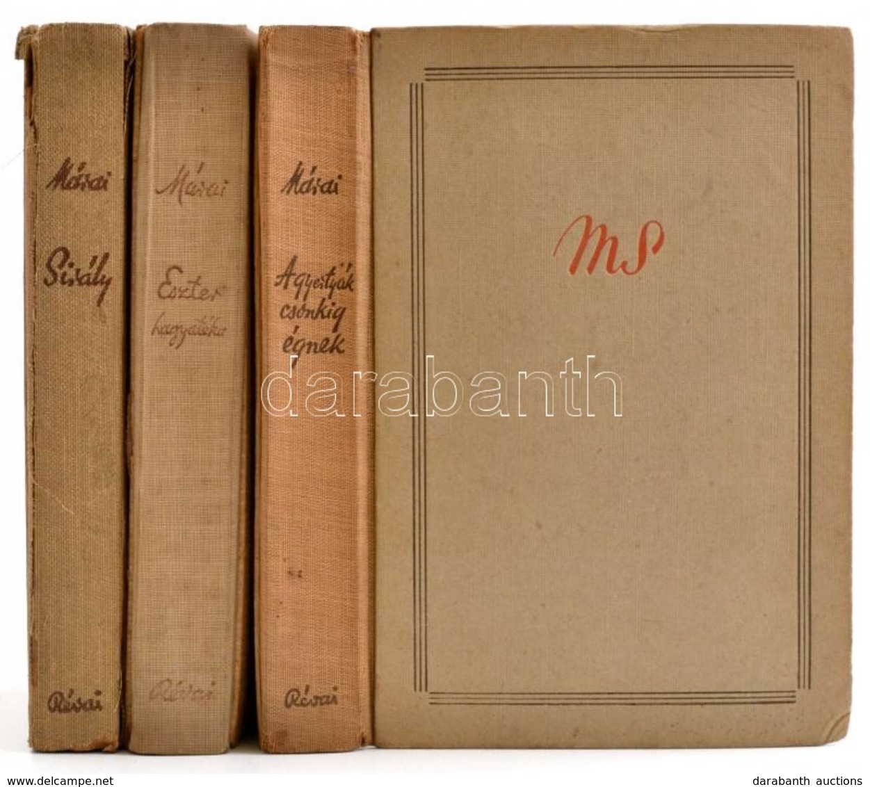 Márai Sándor 3 Műve: 
A Gyertyák Csonkig égnek., Eszter Hagyatéka.,Sirály.
Bp., 1943-1946, Révai. Kiadói Félvászon-kötés - Non Classés