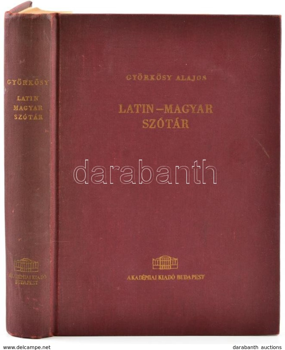 Györkösy Alajos (szerk.): Latin-magyar Szótár.  Bp., 1963, Akadémiai Kiadó. Kiadói Egészvászon Kötés, Jó állapotban. - Unclassified