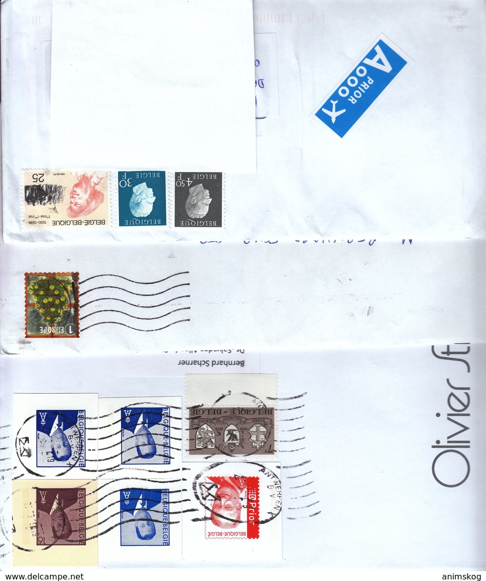 5 Briefe Aus Belgien / 5 Covers From Belgium - Briefe U. Dokumente