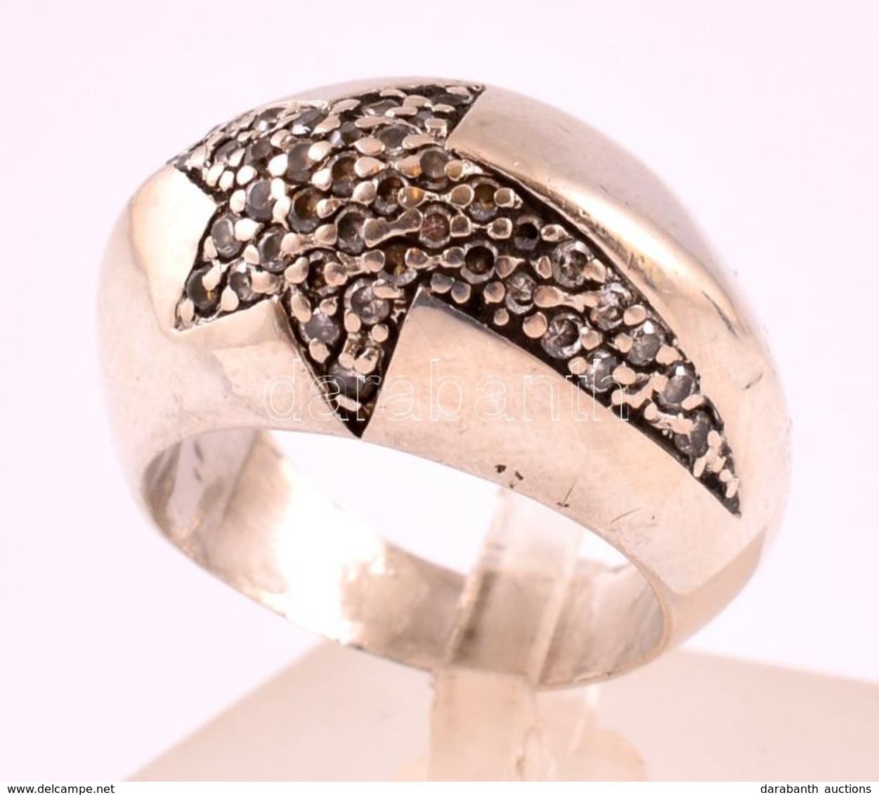 Ezüst (Ag.) Gyűrű, Jelzett, Méret:54, Bruttó: 10 G - Autres & Non Classés