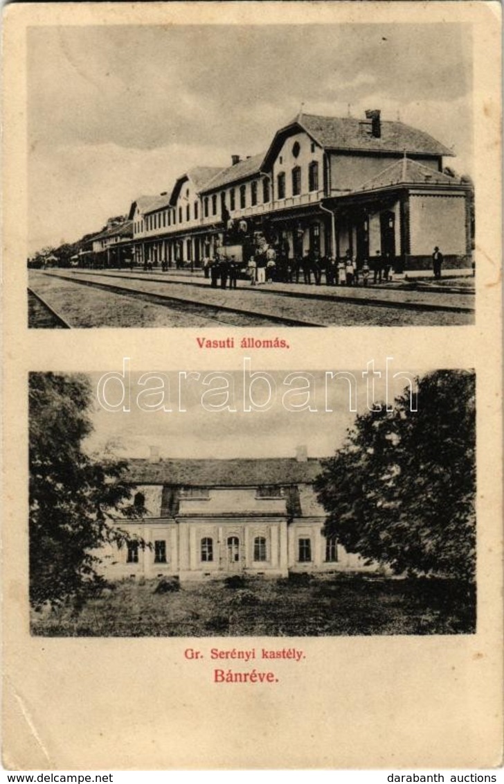T2/T3 1910 Bánréve, Vasútállomás, Gróf Serényi Kastély (EK) - Non Classés
