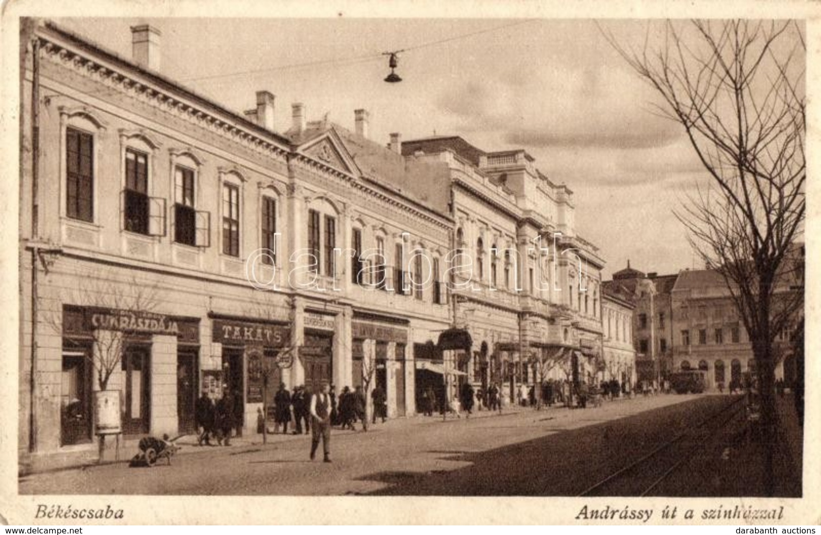 T2 Békéscsaba, Andrássy út, Színház, Cukrászda, Takáts üzlete, Motor - Non Classés