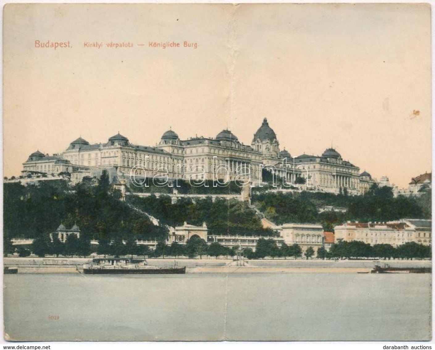 * T2/T3 Budapest I. Királyi Várpalota. Kinyitható Panorámalap, Taussig A. / Foldable Panoramacard - Zonder Classificatie