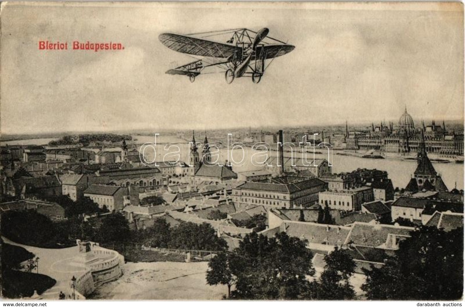 * T3/T4 1909 Budapest I. Bleriot Repülőgépe A Krisztinaváros Felett  (Rb) - Zonder Classificatie