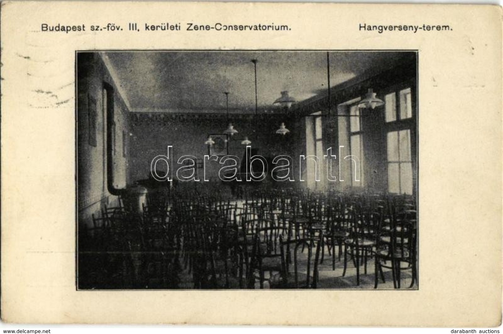 ** T2 1914 Budapest III. Újlak, Kerületi Zene Conservatorium, Hangverseny-terem, Belső. Lajos Utca 61. - Zonder Classificatie