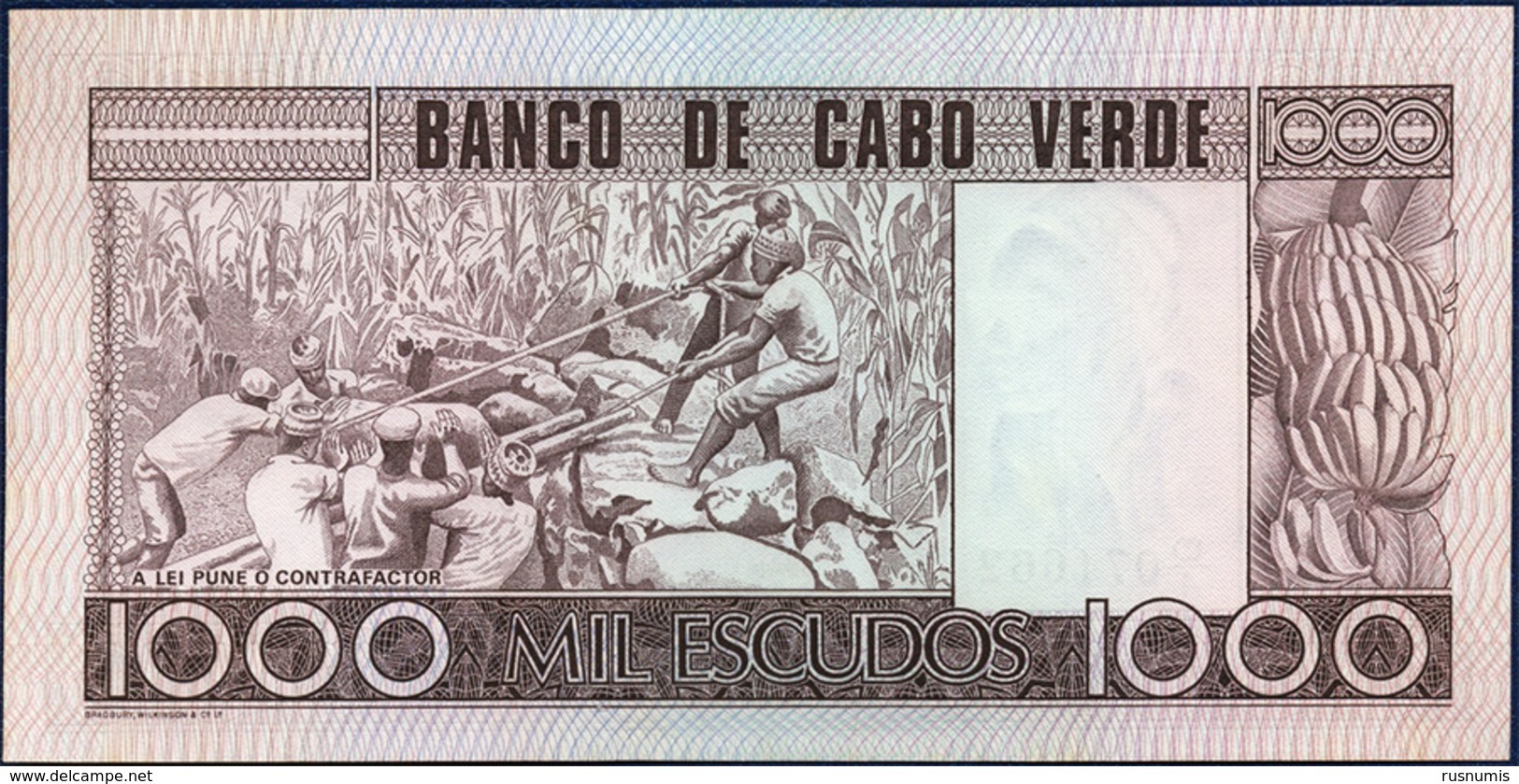 CAPE VERDE CABO VERDE 1000 ESCUDOS P-56 1977 UNC - Kaapverdische Eilanden