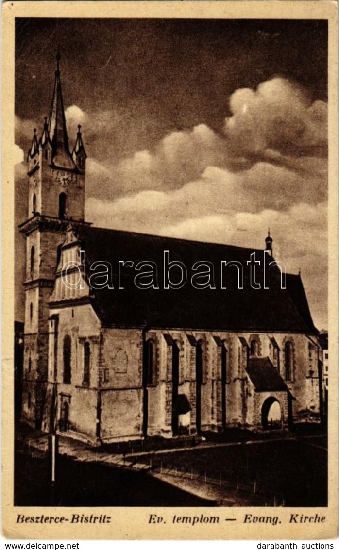 T2/T3 Beszterce, Bistritz, Bistrita; Evangélikus Templom. Kiadja Gustav Zikeli / Evang. Kirche / Lutheran Church (EK) - Zonder Classificatie