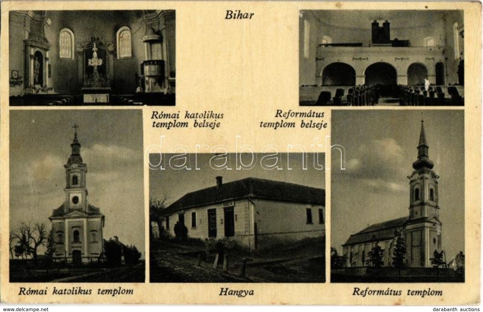 T2/T3 Bihar, Biharia; Római Katolikus Templom, Református Templom, Belsők, Hangya Szövetkezet üzlete. Foto Röckel / Cath - Unclassified