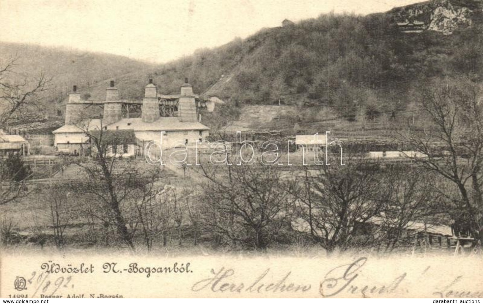 T2 Boksánbánya, Németbogsán, Román-Bogsán, Bocsa; Kolcán Mészkőbánya. Rosner Adolf Kiadása / Kolczán Mine, Lime Plant - Non Classés