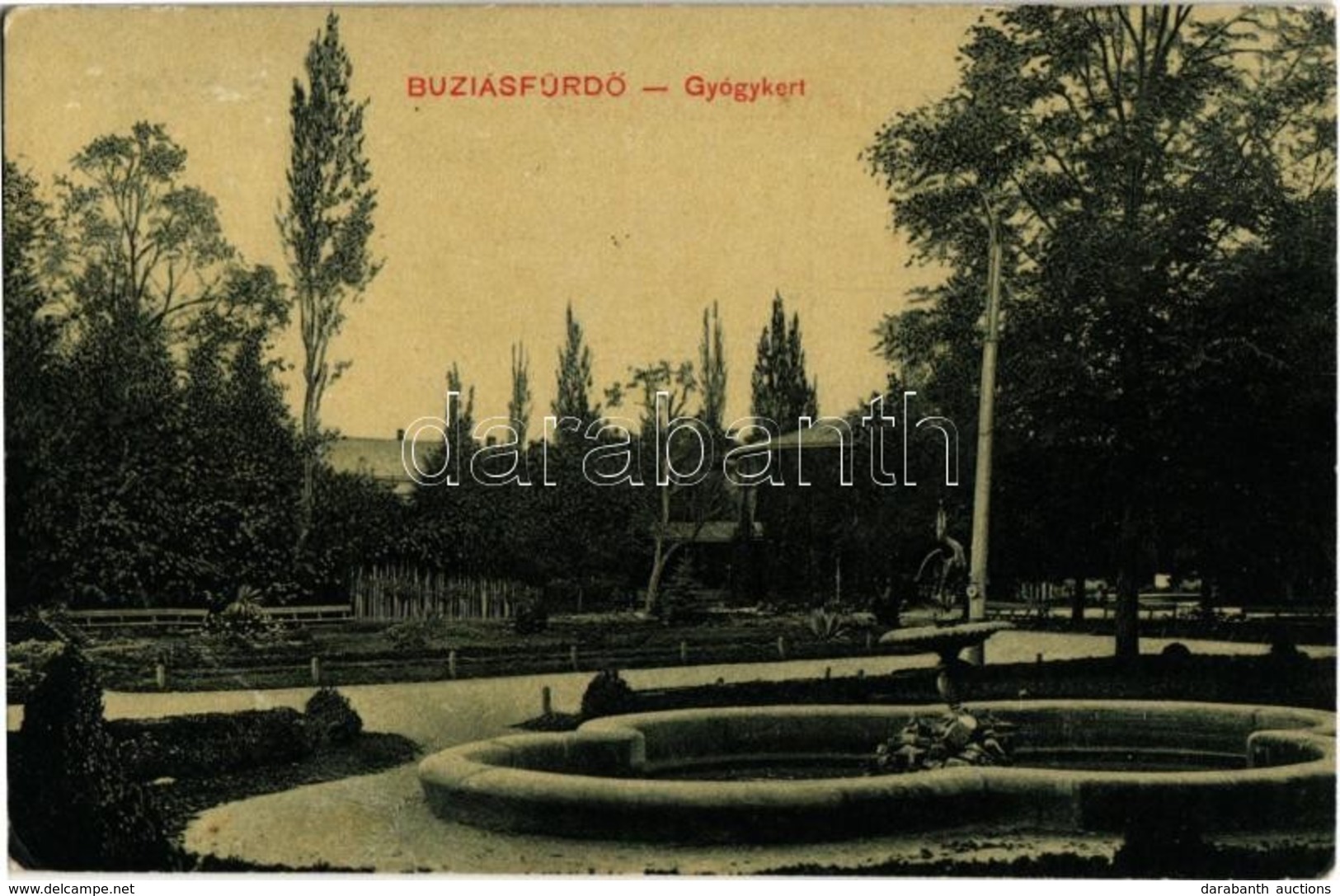 T2/T3 1911 Buziásfürdő, Buzias; Gyógykert. W.L. Bp. N. 2046. / Spa Park (EB) - Zonder Classificatie