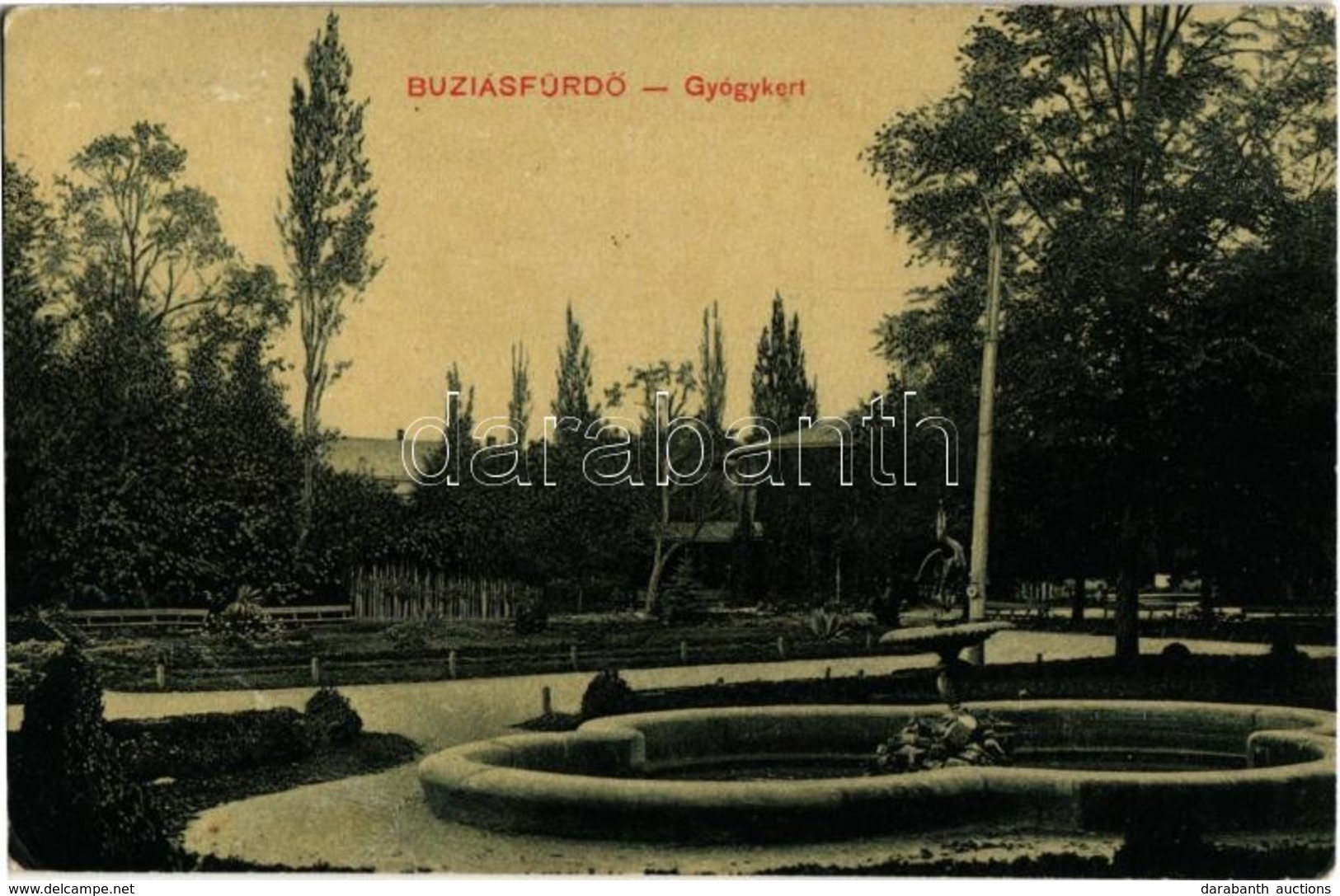 T2/T3 1911 Buziásfürdő, Buzias; Gyógykert. W.L. Bp. N. 2046. / Spa Park (EB) - Ohne Zuordnung