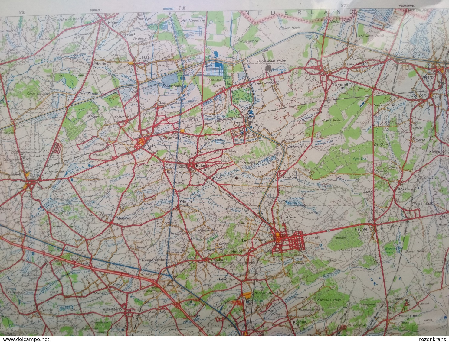 Topografische Kaart STAFKAART Hasselt Hageland Diest Zichem Bekkevoort Aarschot Lier Mol Leopoldsburg Kamp Herentals - Topographische Karten