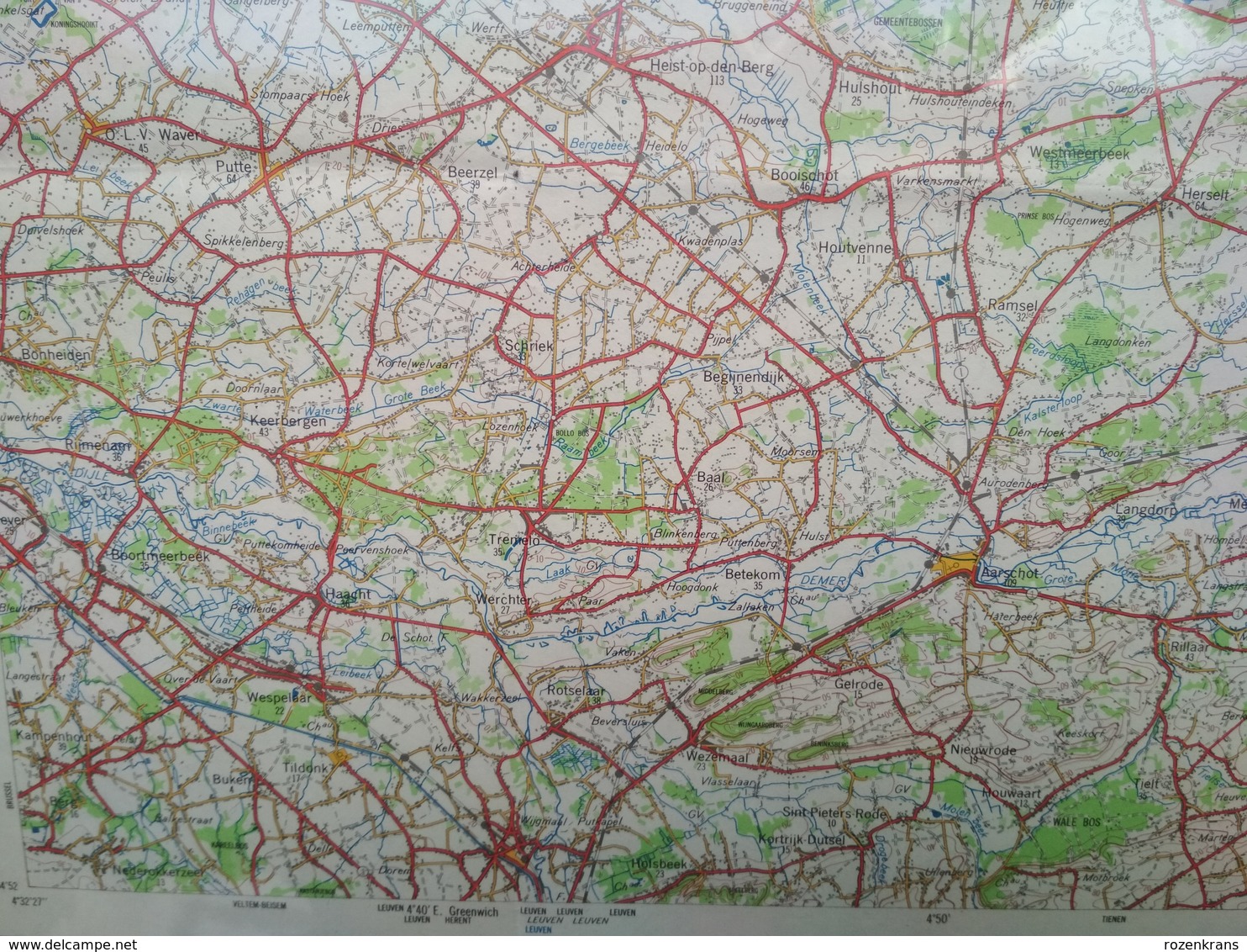 Topografische Kaart STAFKAART Hasselt Hageland Diest Zichem Bekkevoort Aarschot Lier Mol Leopoldsburg Kamp Herentals - Topographische Karten