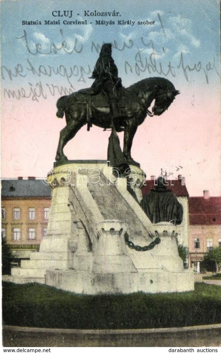 T3 Kolozsvár, Cluj; Mátyás Király Szobor / Statue Of King Matthias (EK) - Non Classés