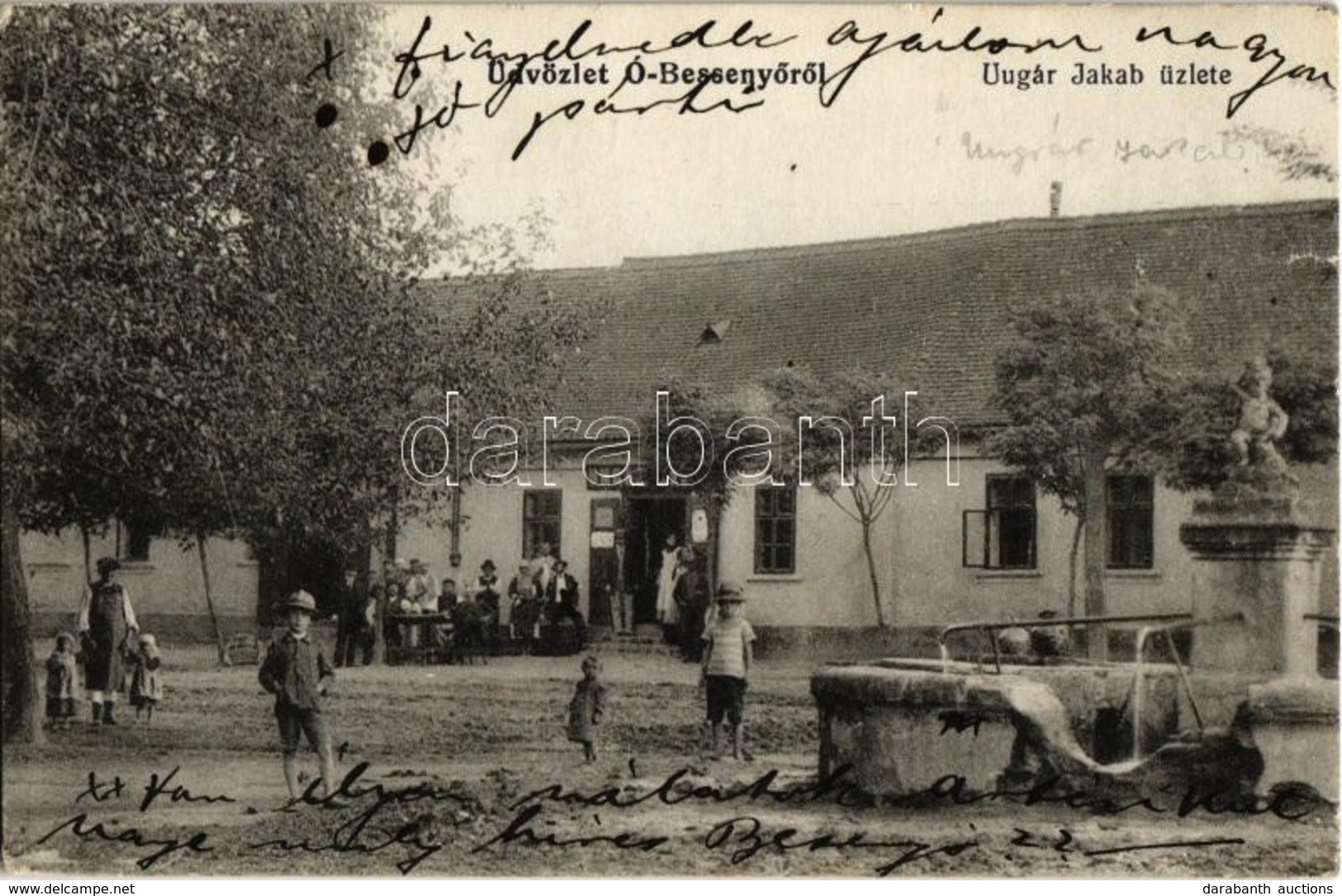 T2/T3 1913 Óbesenyő, Óbessenyő, Dudestii Vechi; Ungár Jakab üzlete / Shop Of Jakab Ungár (EK) - Non Classés