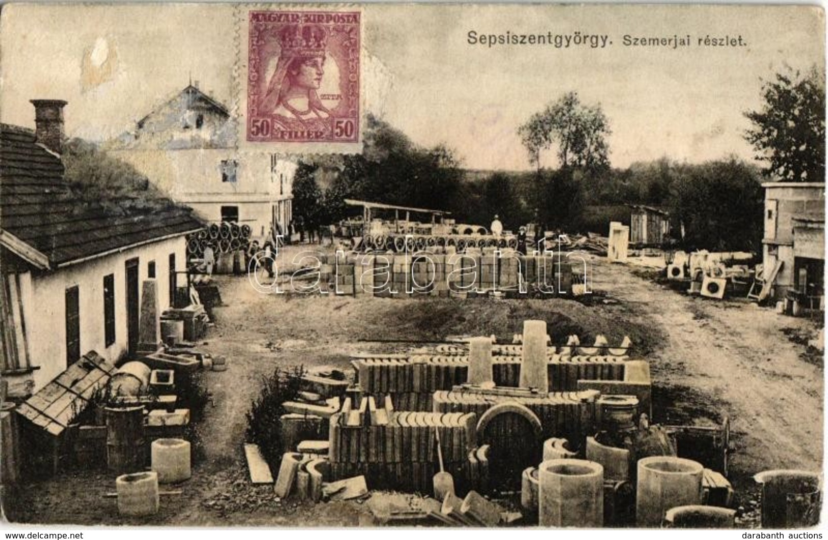 * T3 1918 Sepsiszentgyörgy, Sfantu Gheorghe; Szemerjai Részlet, Raktár. Kiadja Benkő Mór / Street View In Simeria Distri - Zonder Classificatie