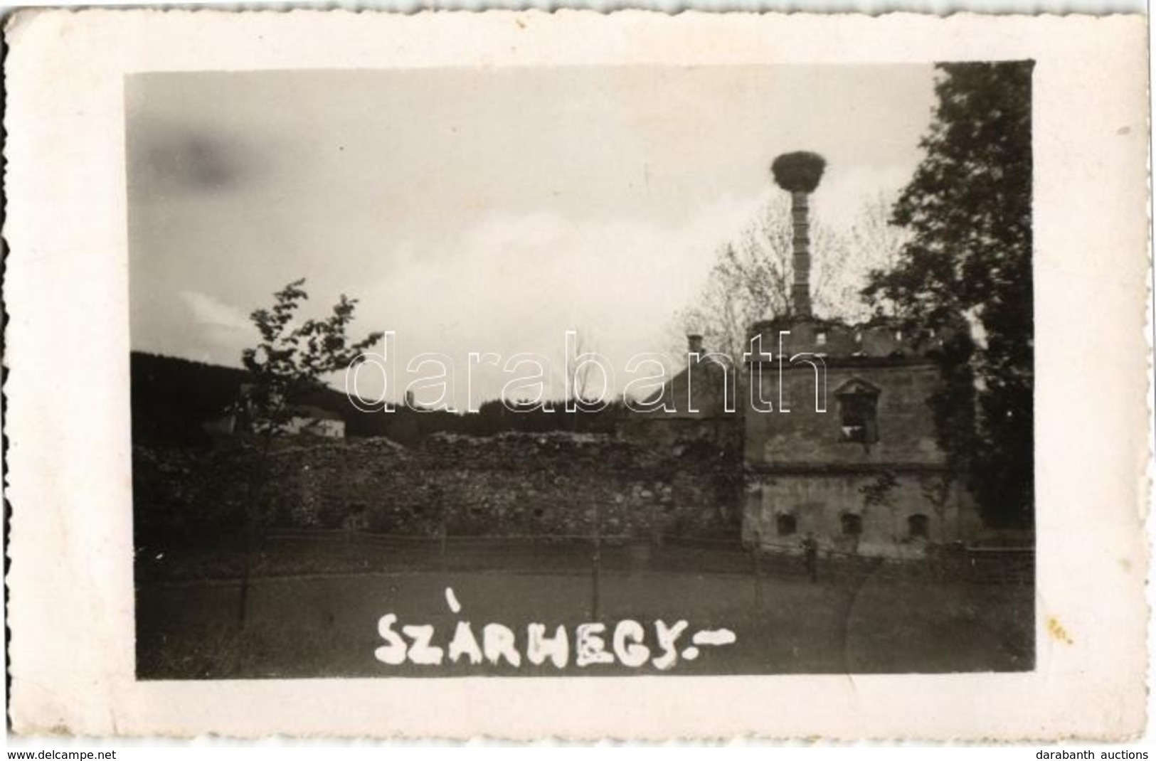 T2/T3 1941 Szárhegy, Gyergyószárhegy, Giurgeu-Sarheghi, Lazarea; Gróf Lázár Kastély Romjai, Gólyafészek / Castle Ruins,  - Non Classés