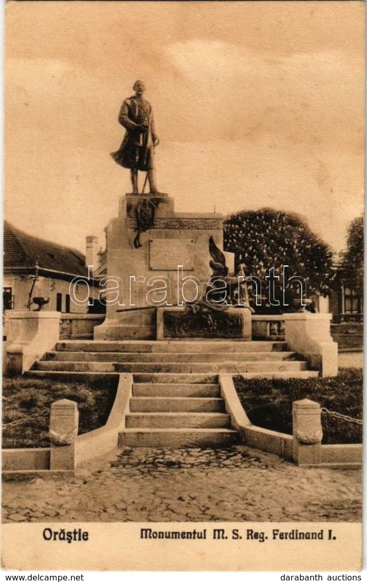 T2 Szászváros, Broos, Orastie; I. Ferdinánd Király Szobra / Monumentul M.S. Reg. Ferinand I. / Statue Of Ferdinand I Of  - Zonder Classificatie